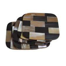 Wholesale Price India Horn <b>Coasters</b> Handmade Best Quality Antique Buffalo Horn <b>coaster</b> Kitchenware Sublimation Gradient <b>Cork</b> - Product Image 5