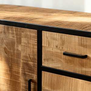 Aparador Vandana Radiant Ultra pequeño de metal y madera de mango - Product Image 2