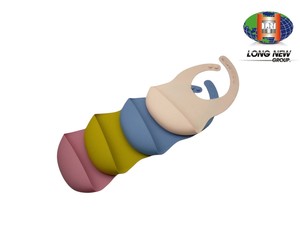ผ้ากันเปื้อนเด็กอ่อนแบบนุ่มเกรดอาหาร LONGNEW พร้อมช่องเก็บเศษอาหาร - Product Image 1