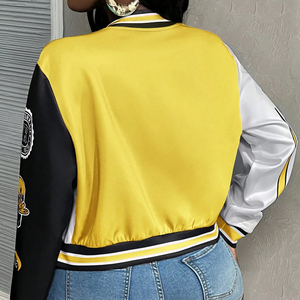 เสื้อแจ็คเก็ตเบสบอลแบบ Varsity สำหรับฤดูหนาว พร้อมปลอกแขนหนังพิมพ์ลายตามสั่ง จากซัพพลายเออร์คุณภาพดี ราคาขายส่ง ดีไซน์โดดเด่นสำหรับนักศึกษา - Product Image 6