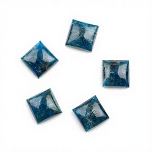 อะพาไทต์สีน้ำเงินธรรมชาติคุณภาพ AAA+ ขนาด 10 มม. ควอตซ์ทรงสี่เหลี่ยมแบนหลังเรียบ ปรับขนาดได้ สำหรับทำเครื่องประดับ ขายส่งอัญมณี - Product Image 1
