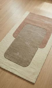 Alfombra Moderna de Diseño Geométrico Superpuesto, Tejida a Mano, Suave y Minimalista para Sala de Estar, Dormitorio y Decoración del Hogar - Product Image 4