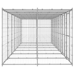 Enclos pour chien en acier galvanisé argenté Tough PE de 182,7 pieds carrés, mobilier de patio pour votre ami à fourrure - Product Image 3