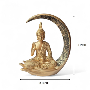 รูปปั้นดวงจันทร์พระจันทร์เสี้ยวโพลีเรซิ่นทำมือหรูหราตกแต่งบ้านห้องนั่งเล่น - Product Image 2