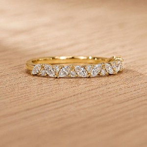 <b>Fine</b> <b>Ring</b> Wholesale Marquise & Round Lab Diamond Engagement <b>Ring</b> DEF Color VS VVS Clarity IGI Certified 10K 14K 18K Solid Gold - Product Image 4