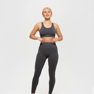 Legging de yoga taille mi-haute 2026 pour femme, personnalisé, uni, tricoté, antibactérien, séchage rapide, respirant, pour la gym - Product Image 4