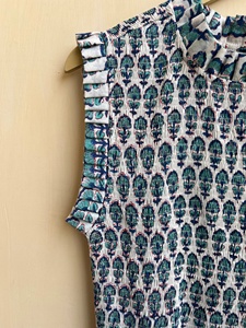 Vestido largo maxi de verano 2026, estampado a mano, sin mangas, de algodón, estilo smoking, para mujer, gran éxito de ventas. - Product Image 3