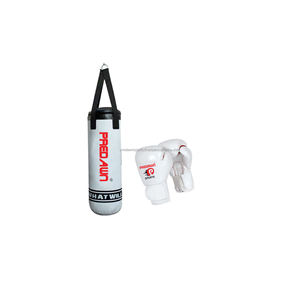 Gants de boxe d'entraînement professionnel personnalisé PU et cuir Logo personnalisé Ensemble de sac de frappe économe - Product Image 3