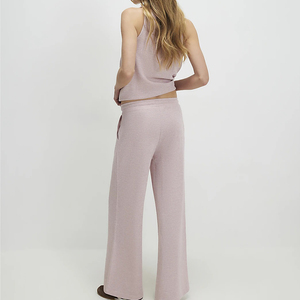 Servicio OEM ODM Aceptable, Conjuntos de Ropa de Salón sin Mangas para Mujer, Precio Razonable, Chaleco y Pantalones Anchos de Corte Holgado, Conjunto de Salón para Damas - Product Image 5