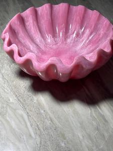 Eco-Friendly Polished Handmade Resin Salad Bowls <b>Marble</b> white Swirl Pattern new Style Home Hotel Restaurant Canteen Parties - Product Image 1