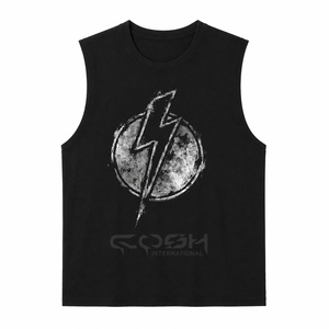 เสื้อกล้ามผู้ชาย Cosh International รุ่นวินเทจ น้ำหนักเบา พิมพ์ลายกราฟิก ผ้าฝ้ายพรีเมียม ทรงเข้ารูป สไตล์สตรีทแวร์ ไซส์ใหญ่ - Product Image 1