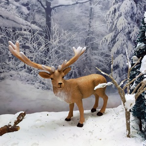 Venta caliente miniatura PVC simulación animales sólidos figura muebles juguetes de búho unicornio alce para niños - Product Image 5