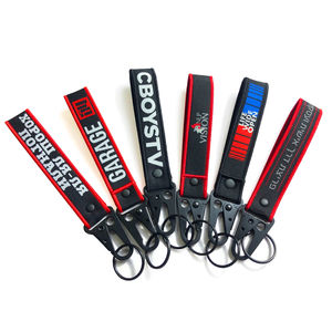 Porte-clés brodé personnalisé de qualité supérieure, tissu de haute qualité avec broderie de logo personnalisée et support en PVC souple pour équipe - Product Image 5