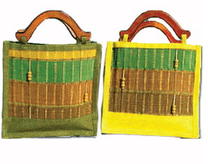 Unisex Jute Tote <b>Bag</b> Cane Handle Large Capacity <b>Underarm</b> Shoulder Eco-friendly Recyclable Custom Logo Printing Daily Use - Product Image 2