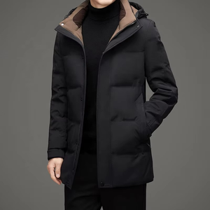 Men Custom <b>Thin</b> Embroidery Front <b>Puffer</b> <b>Jacket</b> Casual Outdoor Winter Coat Wholesale Factory Supply - Product Image 5