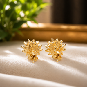 Flower Marquise Cut Diamond <b>Stud</b> Earrings Plated Rose Gold Engagement Women's Earrings Round Cut Moissanite Jewelry - Product Image 4