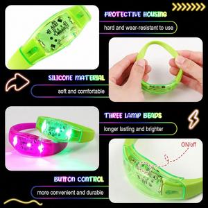 Pulsera Luminosa LED para Actividades al Aire Libre, Pulsera Luminosa Interactiva con Control Central para Conciertos, con Logotipo Personalizado - Product Image 4