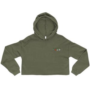 OEM personalizado mujer pulóver Sudadera con capucha XS tamaño francés Terry polar Puff estampado bordado forrado invierno recortado sudaderas con capucha dobladillo crudo - Product Image 5