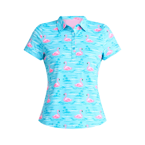 Most Demanding Causal Printed Women's Oversized Fashionable Polo Shirts Custom Design Turn <b>Down</b> Collar Short Sleeve Polo - Product Image 4