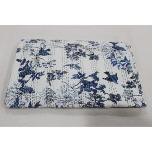 Home Decor Gift Bohemian Style Kantha <b>Bedspread</b> & <b>Quilt</b> Handmade Printed Cotton Washable Soft Eco-Friendly for Great Price - Product Image 1
