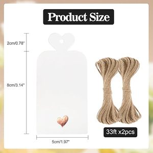 Etiquetas de Papel Rectangulares Personalizadas con Impresión de Corazón en Dorado y Acabado Mate para Etiquetado de Ropa - Product Image 3