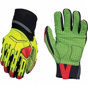 Anti Vibration <b>Gloves</b> Working Safety <b>Gloves</b> Black & Red Top Quality Custom Logo OEM Cut Protection Resistant TPR Impact <b>Gloves</b> - Product Image 5