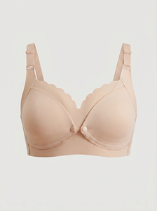 Bmama Seamless Nursing <b>Bra</b> Front Button Wireless Antibacterial Mulberry Silk Maternity Breastfeeding <b>Bra</b> A B <b>Cup</b> BR531 - Product Image 5