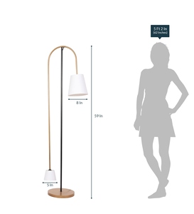 Lampe sur pied originale avec abat-jour en tissu blanc de luxe et base en métal, OEM ODM, faible MOQ, prix d'usine, vente en gros, approvisionnement en vrac - Product Image 5