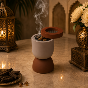 Brûleur d'encens en bois artisanal fait main, Bakhoor, encensoir arabe, Mabkhara, porte-encens d'aromathérapie, décoration islamique du Moyen-Orient pour la maison - Product Image 2