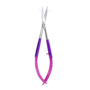 Tijeras Profesionales para Cejas, Ergonómicas, de Acero Inoxidable, con Punta Fina Recta, Resistentes al Óxido, Color Azul - Product Image 5
