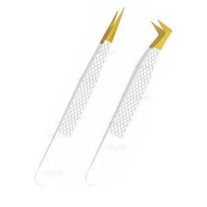 High Quality Stainless Steel Anti-Static Durable Eyelash Extension Tweezers Precision Tip for Eyelash Hair Plucking 12/14CM - Product Image 1