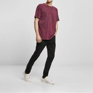 Camiseta de hombre con lavado ácido en venta / Camiseta de hombre con lavado ácido de longitud regular, teñida lisa, 100% algodón, camiseta para hombre, corte holgado, estampada - Product Image 2