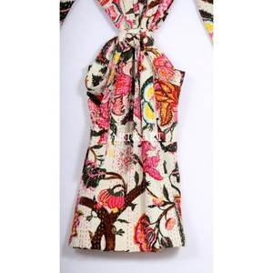 Kimono Kantha Vintage de la Mejor Calidad, Cuello en V, Mangas 3/4, Estampado Floral, 100% Algodón, Suave y Transpirable, para Verano/Primavera - Product Image 6