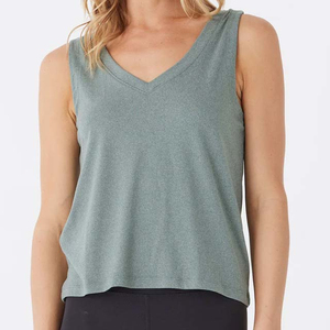 <b>Women's</b> Solid <b>Velvet</b> Tank <b>Top</b> O-Neck Loose Sleeveless Blouse Breathable Casual Shirt OEM Customizable 100% Cotton Eco-Friendly - Product Image 1