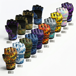 Gants de combat MMA sans doigts, tendance et élégants, 12 oz, camouflage, pour l'entraînement, le grappling et la boxe, respirants, protection des mains pour les sports - Product Image 1