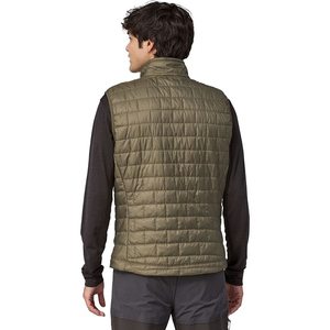 Men Quilted <b>Vest</b> Sleeveless Zip Up Stand Collar Padded Waistcoat Windproof Solid Color Polyester Winter Casual Outdoor Jacket - Product Image 2