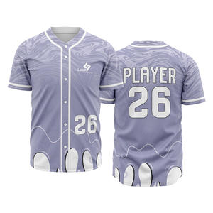 เสื้อเบสบอล LUUKI แขนสั้น คอวี สำหรับผู้ชาย สไตล์สปอร์ต ลำลอง พิมพ์ลายสกรีน ผ้าโพลีเอสเตอร์ 100% ODM แห้งเร็ว เหมาะสำหรับใส่ในฤดูร้อน - Product Image 1