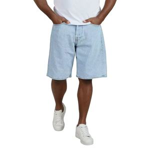 High Street Style <b>Men</b> Washed Denim Shorts Solid Color Summer <b>Men's</b> Vintage Wide Legs with Side Pockets <b>Jeans</b> Shorts - Product Image 2