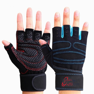 Bana Brother Anti-Slip Weightlifting Gloves with Wrist <b>Wrap</b> Rubber Palm Fitness Workout Gloves - Product Image 6