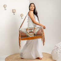 Sac de voyage de luxe en cuir Walla Fashion, 100% cuir véritable, résistant à l'eau, avec franges, style western bohème, cadeau pour fille