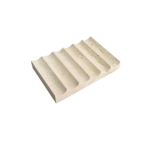 Plateau en travertin naturel moderne, élégant décor en pierre naturelle pour salon, centre de table de mariage et cadeau de pendaison de crémaillère - Product Image 4