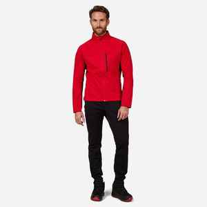 Veste en polaire rouge pour homme, col montant, fermeture éclair, coupe-vent, décontractée, couleur unie, polyester, coupe régulière - Product Image 1