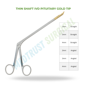 Rongeur à tige fine IVD à pointe dorée pour neurochirurgie, forceps discale, instrument chirurgical de colonne vertébrale - Product Image 2