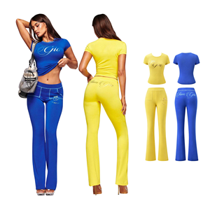 2026 Spring Summer New Casual Alphabet Print Contrast Color Slimming Hoodie Zipper Daily Wear Two-Piece <b>Set</b> Women's Clothing - Product Image 2