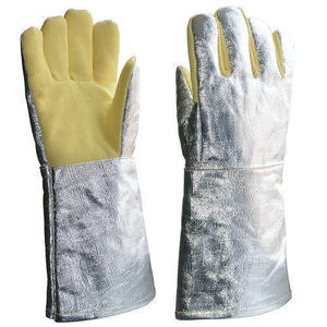 Guantes de Seguridad Resistentes al Calor JNA GROUP, 14 Pulgadas, Puño Recto, Antideslizantes, Textura Lisa, Cobertura Total, Cuero de 7 oz, Sin Polvo - Product Image 1