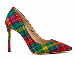 Custom Women Tartan Stiletto Heels | Scottish Plaid <b>Pointed</b> Toe High Heel Pumps | OEM Traditional Fashion Dress Shoes - Product Image 2