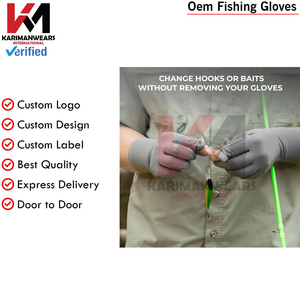 Gants de pêche pour hommes, protection UV, équipement de pêche, service OEM, fournisseur en gros, export, logo personnalisé, commandes en gros - Product Image 3