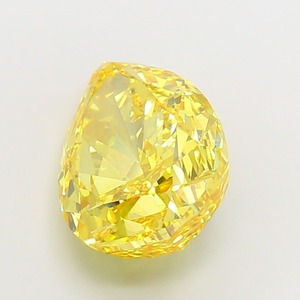 Diamant CVD cultivé en laboratoire, forme poire modifiée, 10,06 carats, clarté VS1, polissage excellent, couleur jaune vif fantaisie, pierre précieuse - Product Image 3