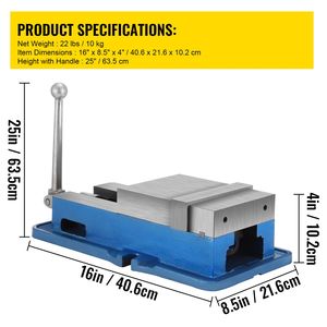 Morsa di precisione angolare ACCU da 6FT con ganascia da 6 pollici per trapano a colonna, fresatura, foratura e morsetto da banco - Product Image 4