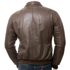 แจ็คเก็ตบอมเบอร์หนังแกะนุ่มสไตล์คลาสสิกสำหรับผู้ชาย - Product Image 2